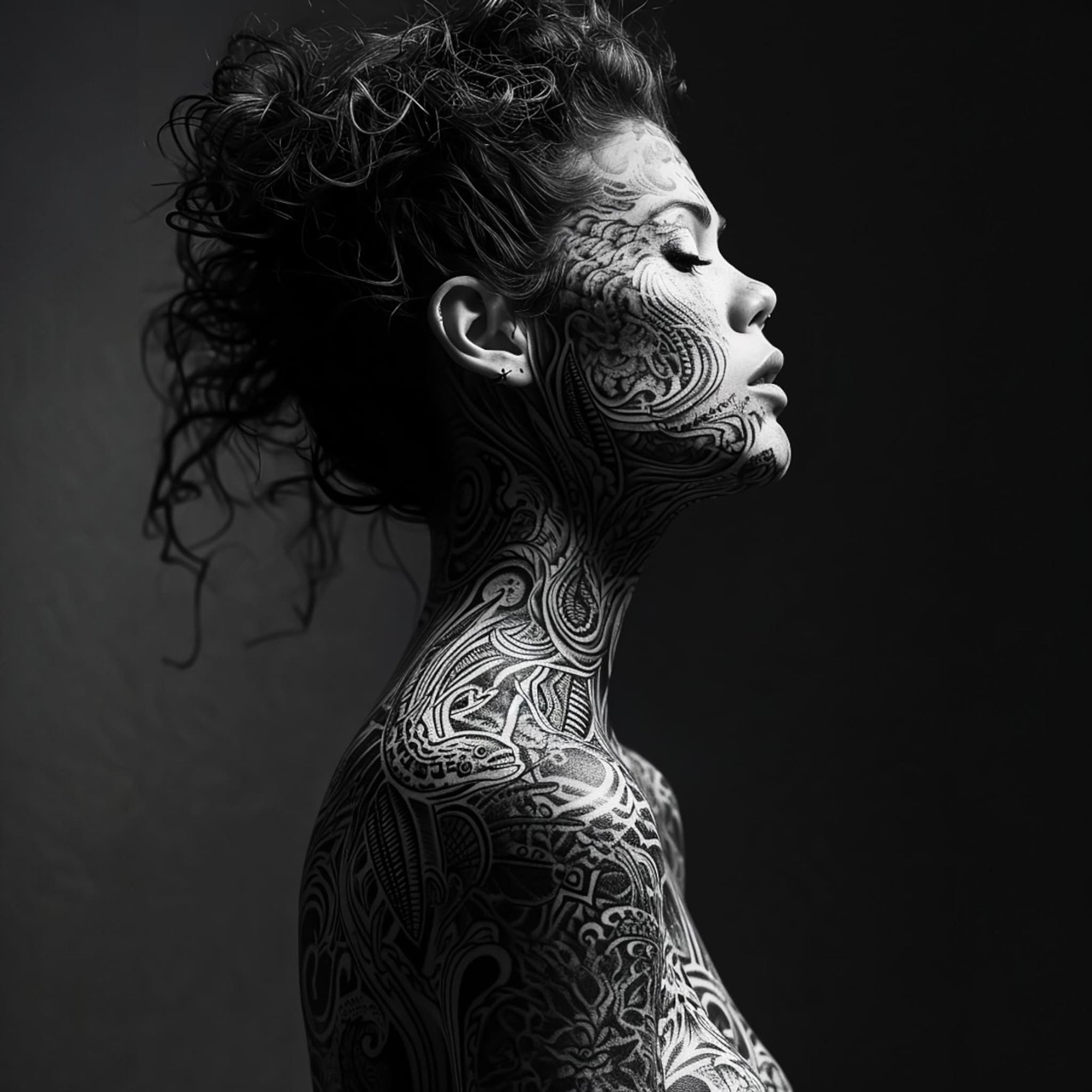 Black & Grey Tattoo Flow: ombre profonde, grigi di seta