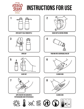 Istruzioni per inchiostro per tatuaggi Golden Needle
