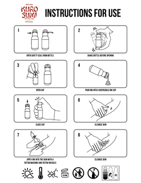 Istruzioni per inchiostri per tatuaggi Golden Needle