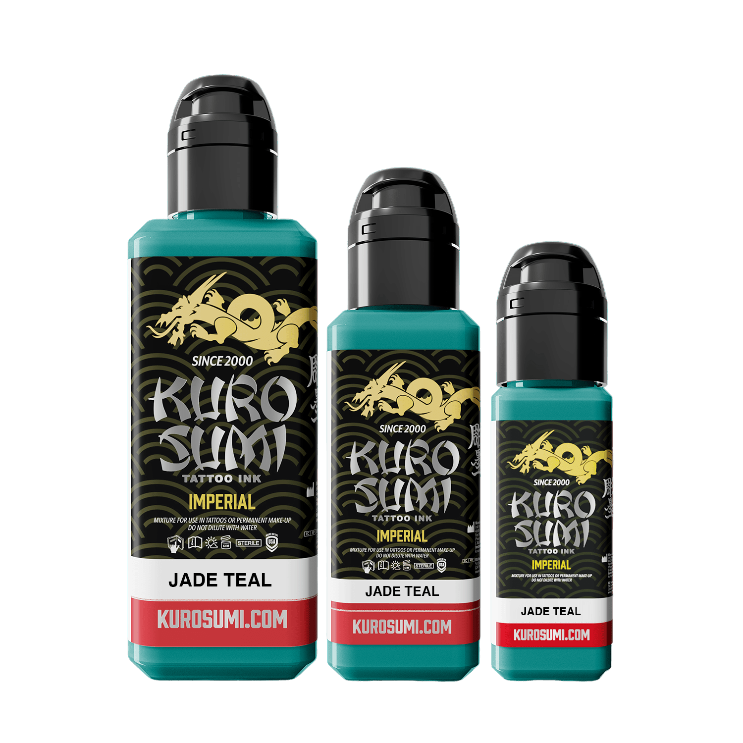 Kuro Sumi Imperial Tattoo Ink Jade Teal