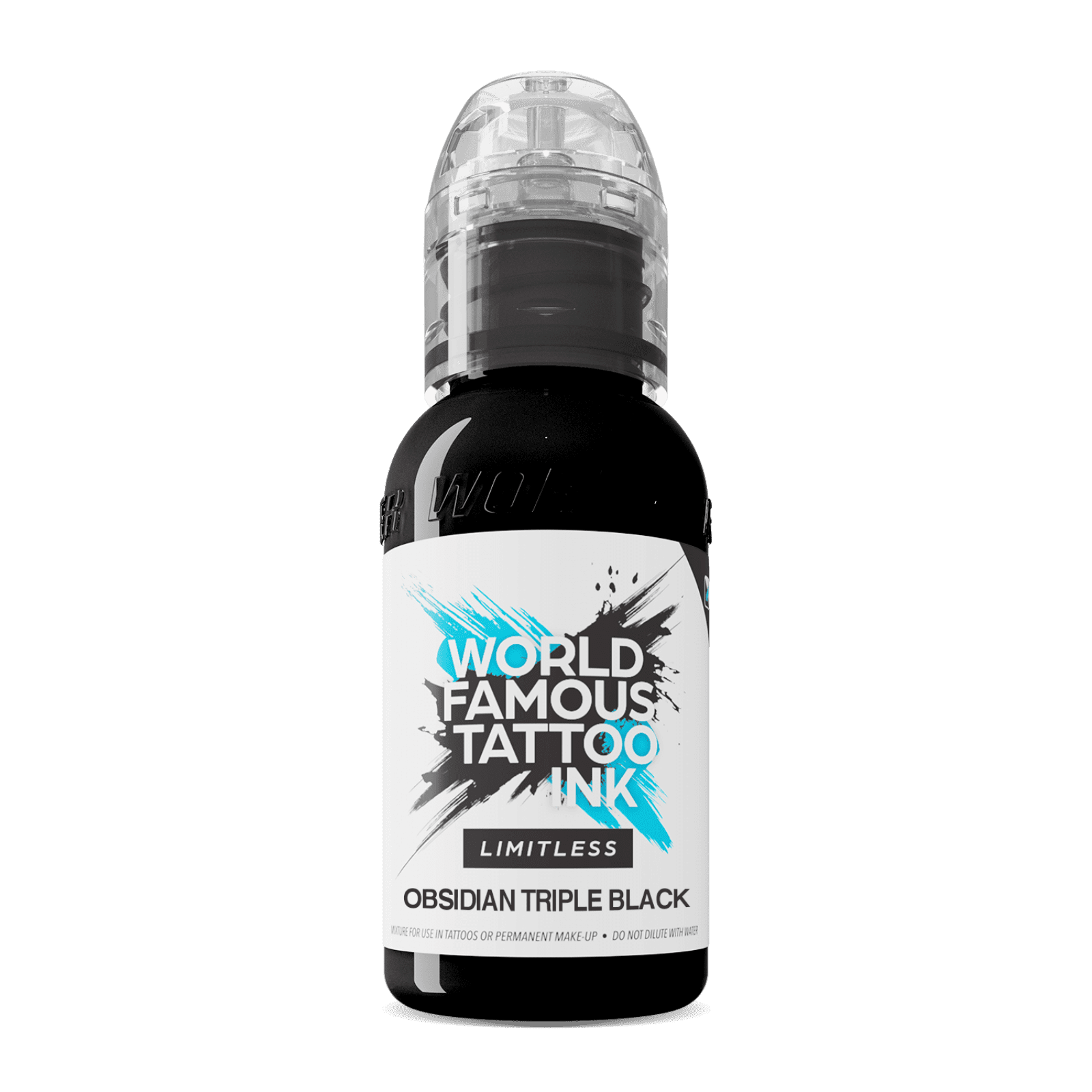 World Famous Tattoo Ink Limitless Obsidian Triple Black Outlining 30ml