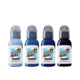 World Famous Tattoo Ink Limitless Set Shades of Blue Inchiostri per tatuaggi